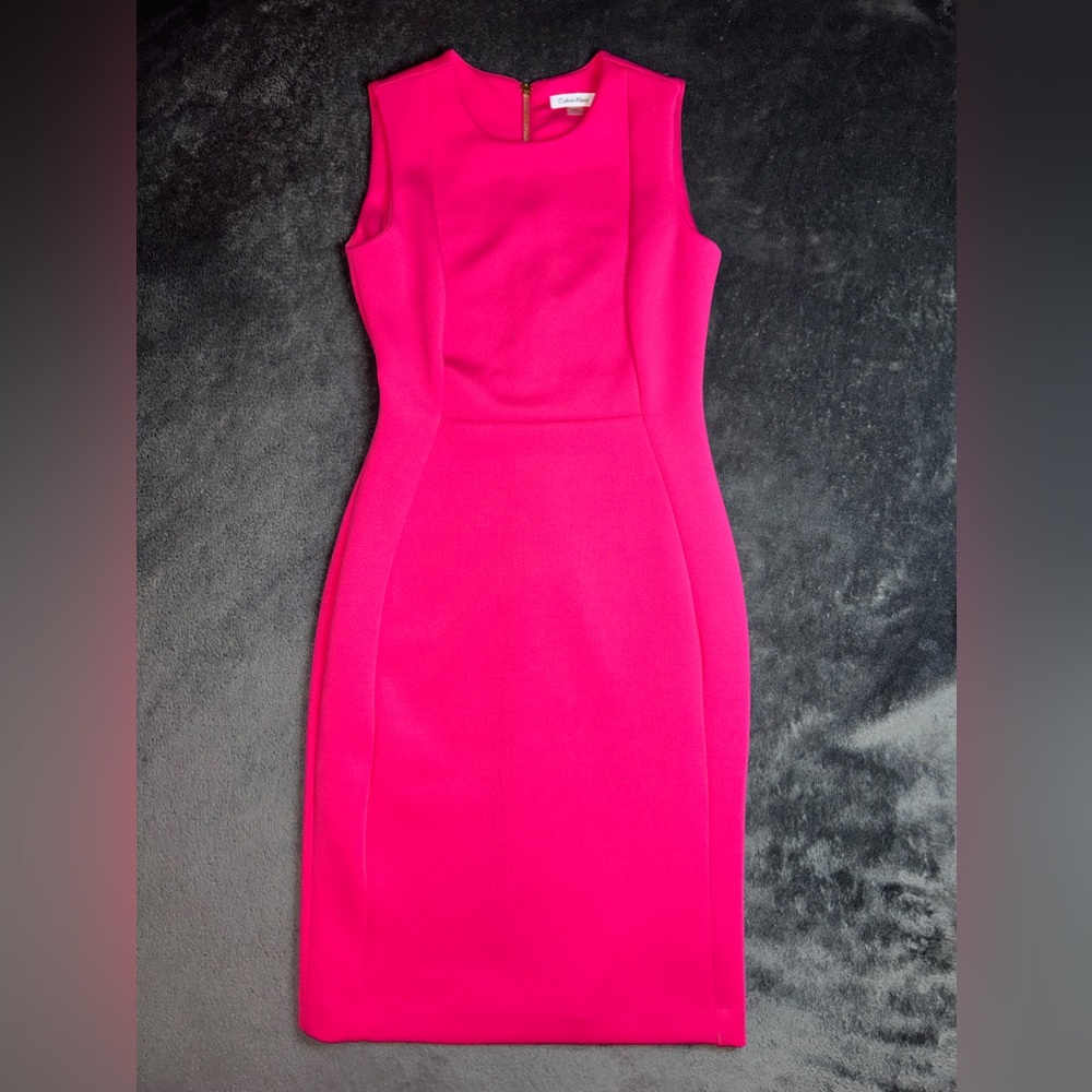 Calvin Klein Size 4 Pink Midi Dress